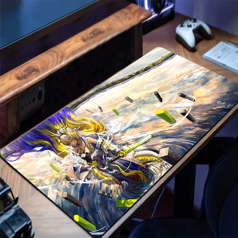 

Gaming Mouse Pad Arknights Shu Accessories Office Gamer Keyboard Desk Mat Non-Slip Laptop ground mat PC carpet Large Mousepad