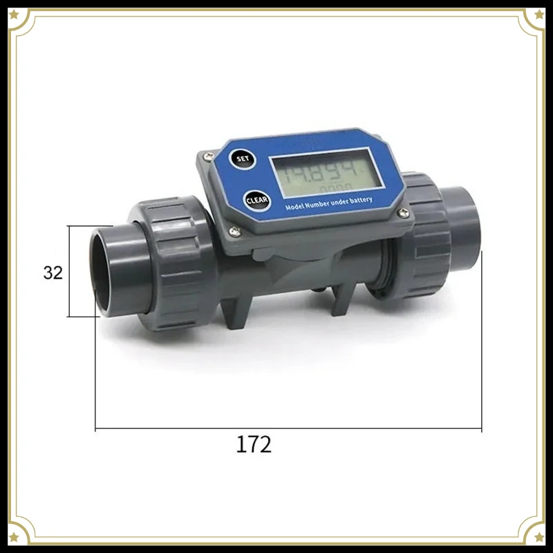 Digital Turbine Flow Meter Large Flow For Farm Irrigation Sewage Pipe Liquid Measuring Sensor Pulse Output Flow Counter
