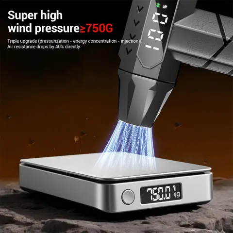 100WPRM 강력 블로워 700g 풍압 브러시리스 모터 40mm 터보 제트 팬 15000mAh 먼지 제거 키보드 청소 에어 블로워