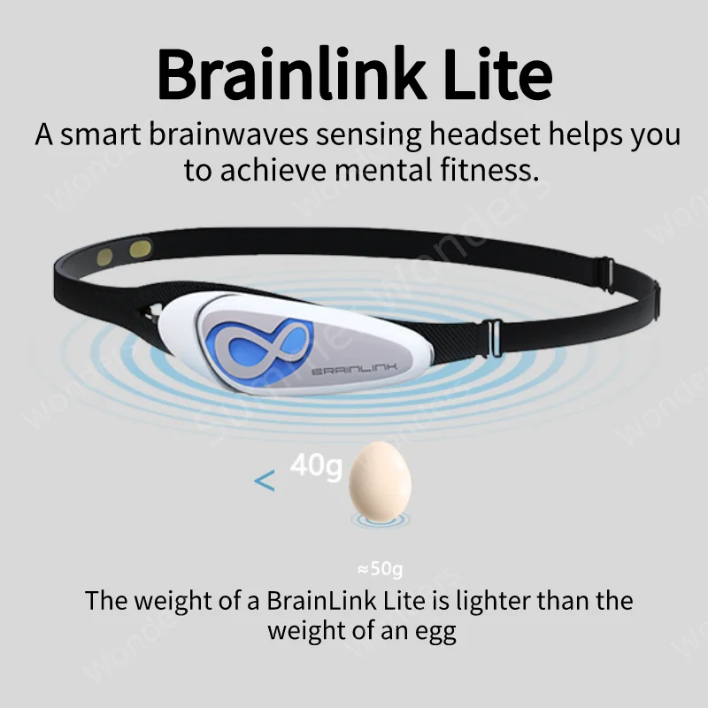 Brainlink Lite Headset Ultra Light EEG PU Headband Mind Control Device for Mental Fitness Wireless Mindlink Sensor with SDK