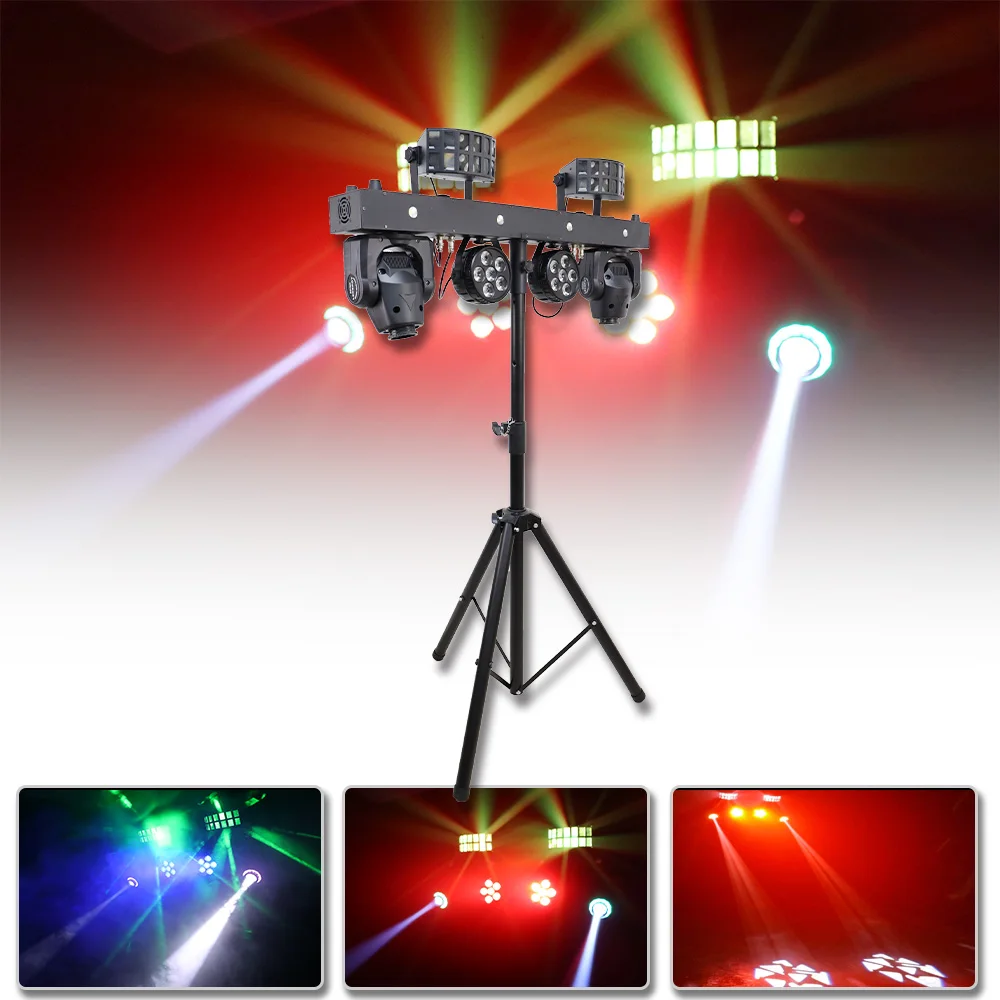 

New Par Light Set 30w Spot Moving Head Neon Strip 10W RGBW Butterfly Strobe Stander Nightclub Dmx Control Part Stage Lighting