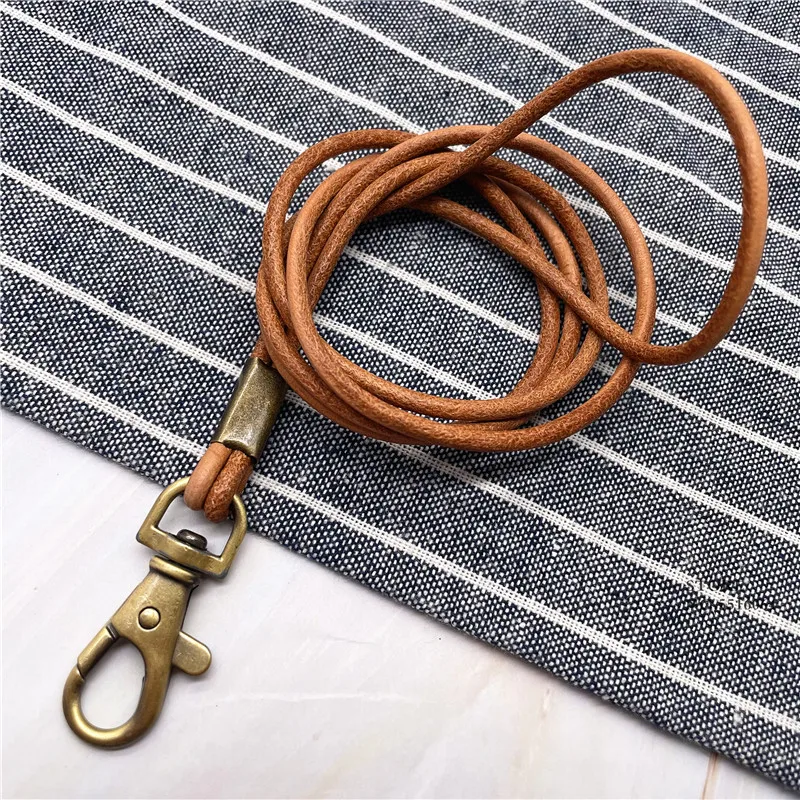 Genuine Leather Lanyard Neck Strap for Mobile Accessories