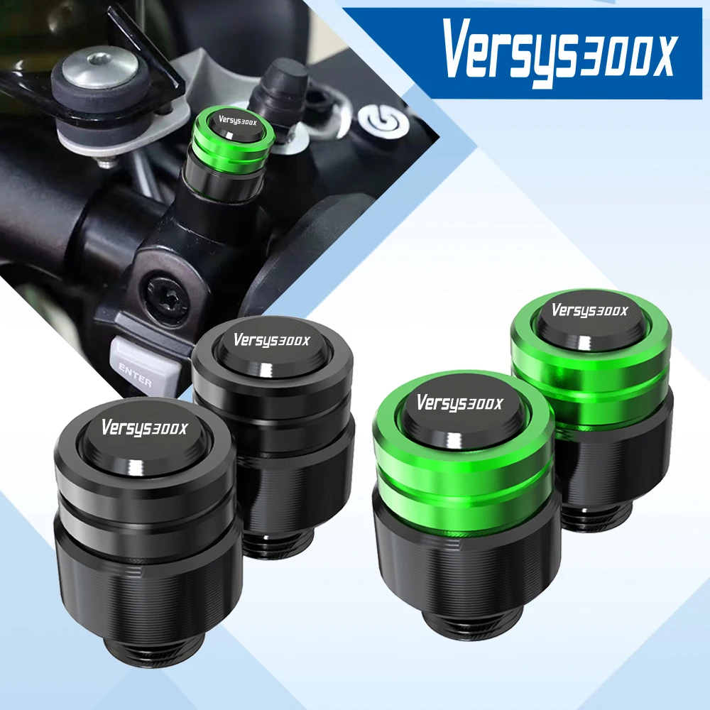 Motorcycle Tire Valve Stem Caps Covers Rear Mirror Screw For Kawasaki VERSYS300X VERSYS 300X VERSYS-X 300 2008-2022 2023 2024