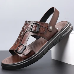 Summer New Open Toe Sandals Outdoor Soft Soled Beach Slippers Fashionable Dual-purpose Slippers Sandals Comfortable Casual Shoes