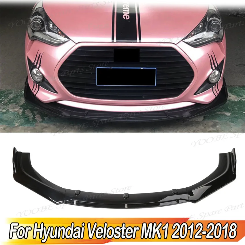 

Car Front Bumper Lip for Hyundai Veloster MK1 Veloster 1th 1.6T SR 2012-2018 Chin Spoiler Blade Shovel Aprons Body Kits Tuning