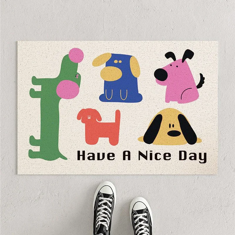 Cute Cartoon Foot Mat Personalized PVC Floor Mat Adjustable for Cutting Anti Slip Anti Friction Mud and Soil Entrance Door Mat