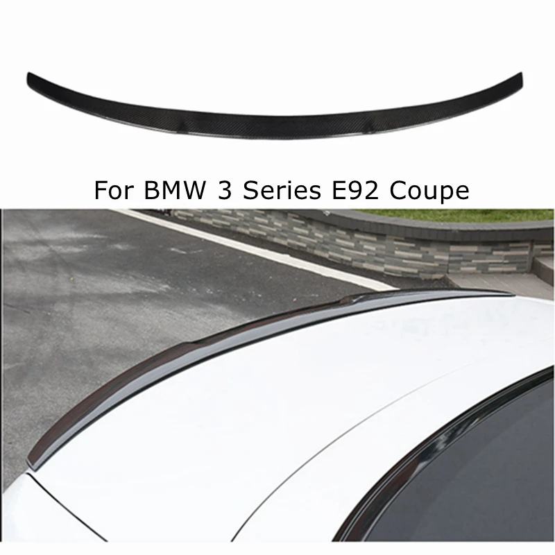 

ДЛЯ BMW 3 серии E92 Coupe&E92 M3 MM стиль задний спойлер из углеродного волокна крыло багажника 2006-2013 FRP глянцевый черный кованый карбон