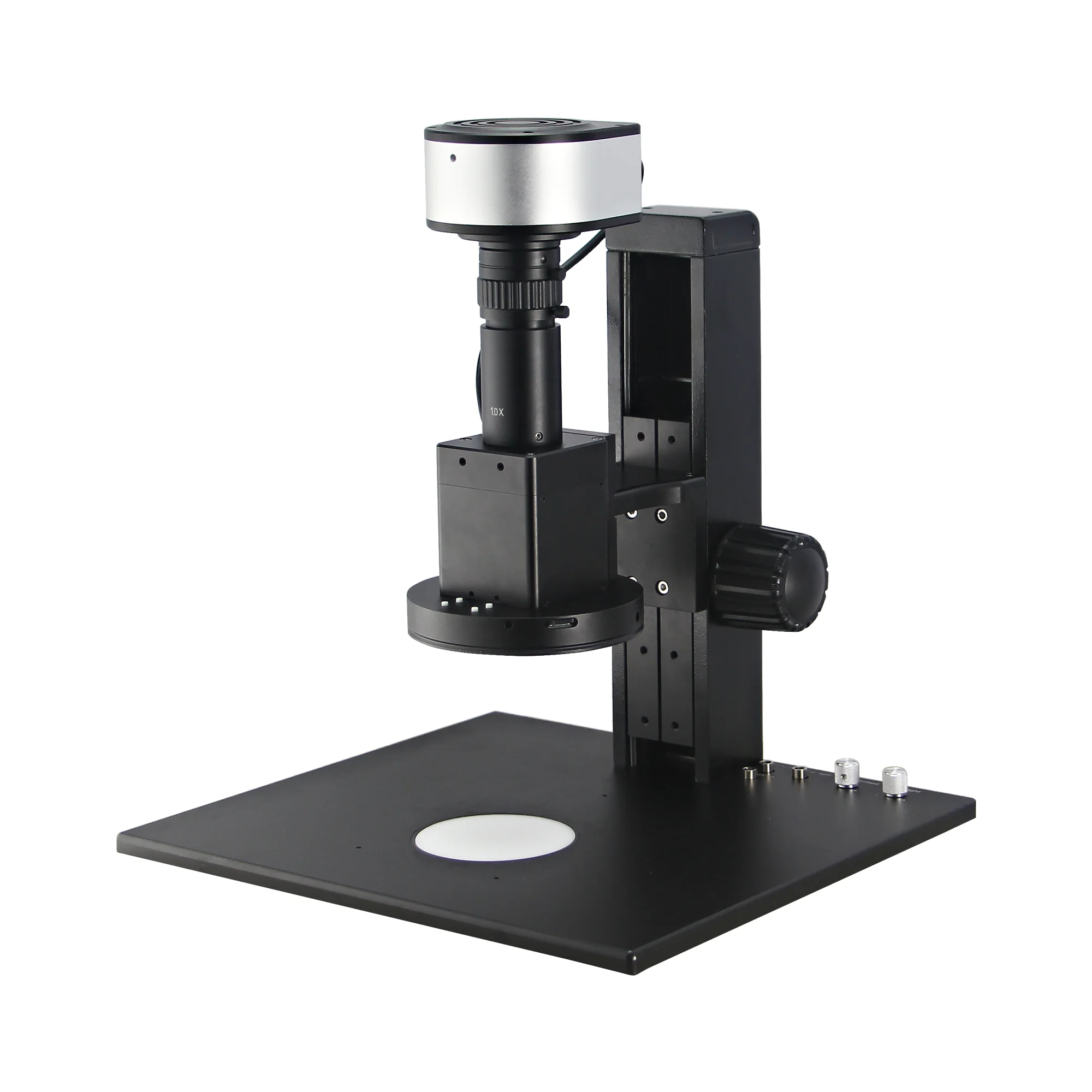 Motor Drive Zoom Smart Measurement 0.6X-5.0X Zoom Video With Camera Compound Microscope