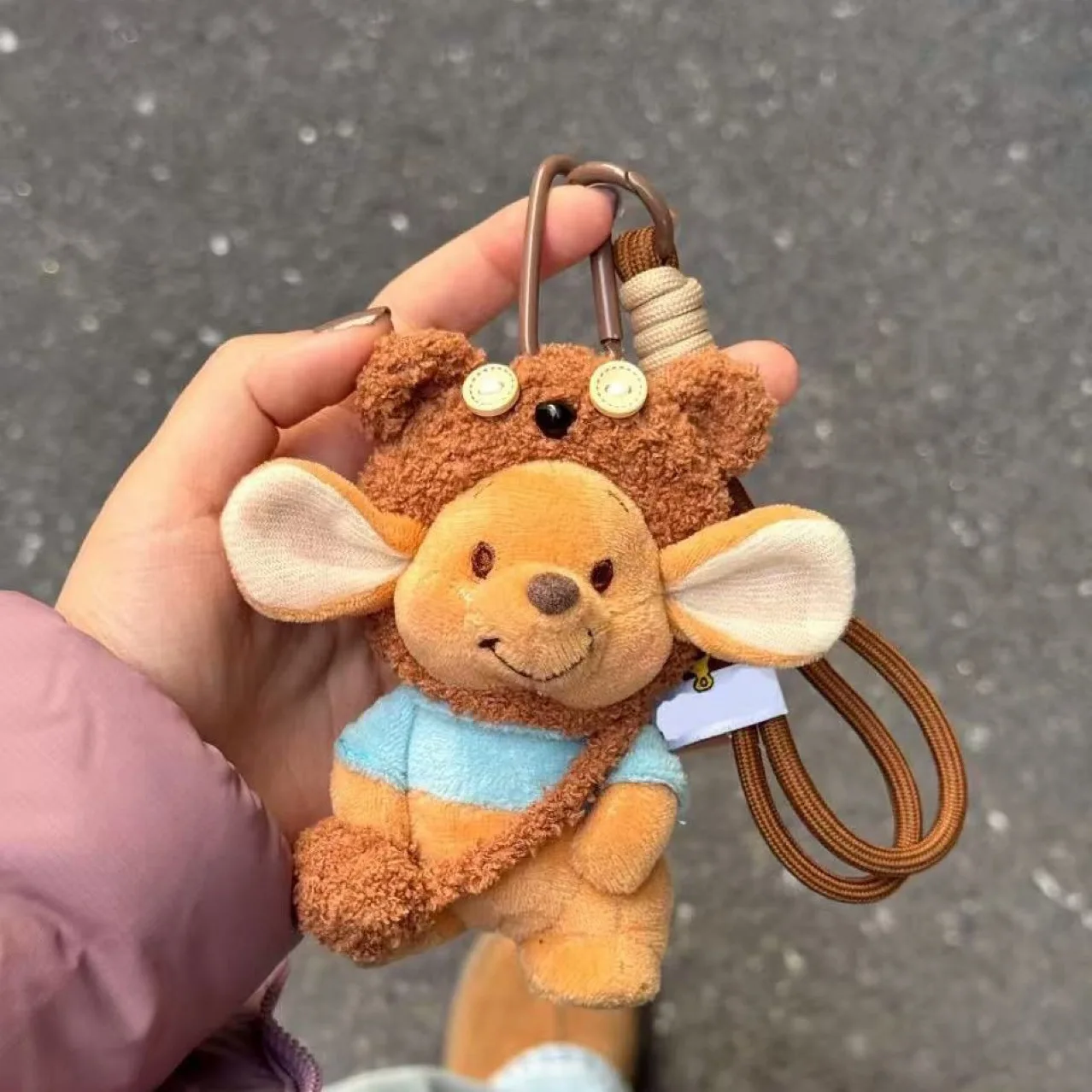 Cute Kangaroo Plush Keychain Plushie Pendant For Women Girls Bag Backpack Purse Car Keys Decoration Soft Stuffed Animal Gift
