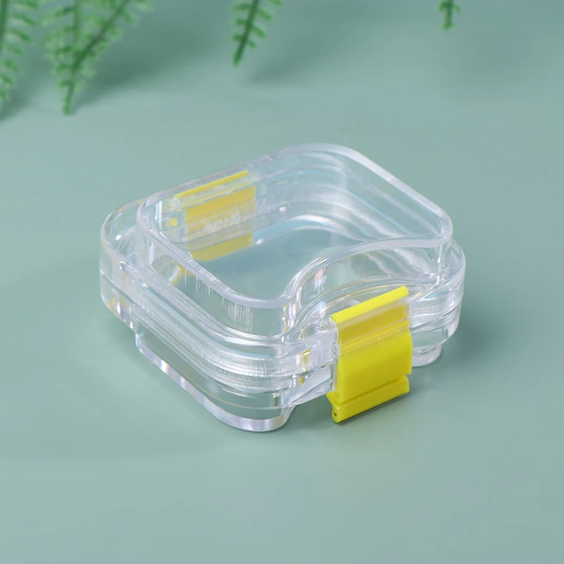 1Pc Denture Storage Box With Transparent Flexible Film Dentist Material Dental Plastic Membrane Boxes Small Dental Crown Box