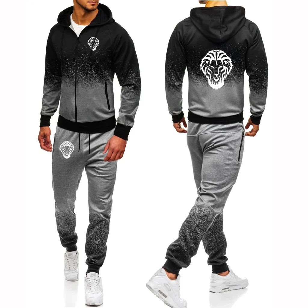 Leon Athletic Club De Bilbao 2024 Autumn And Winter New Suit Male Hooded Sweatshirt Zipper Casual Fashion Two Piece Sets