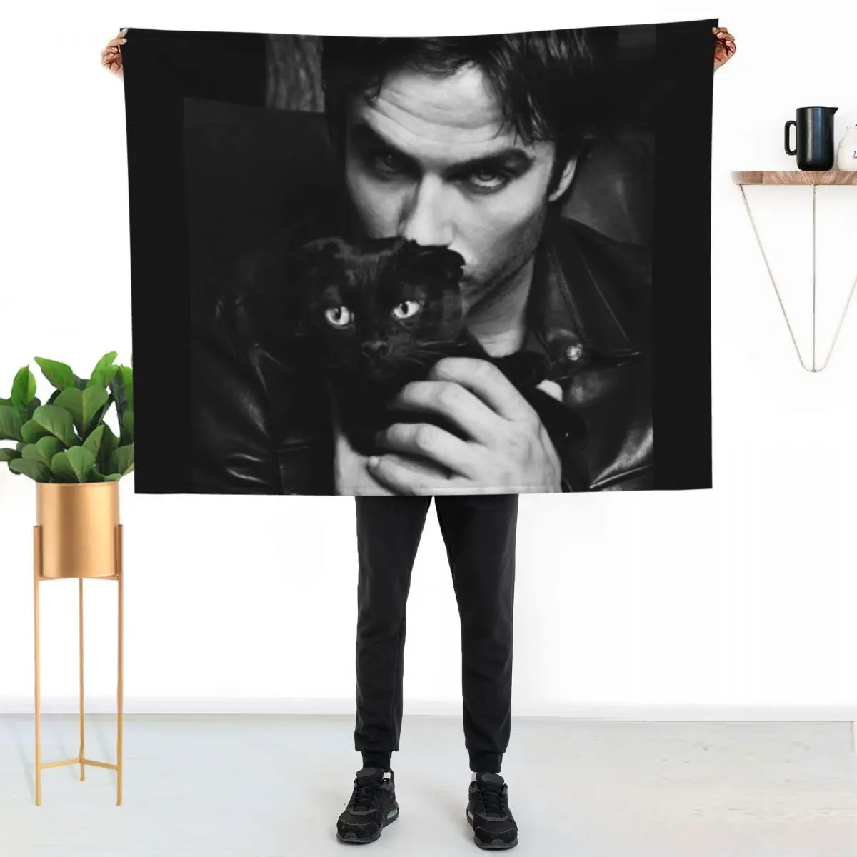 Ian somerhalder Throw Blanket Flannel Luxury Brand heavy to sleep anime Fashion Sofas Luxury Throw Blankets