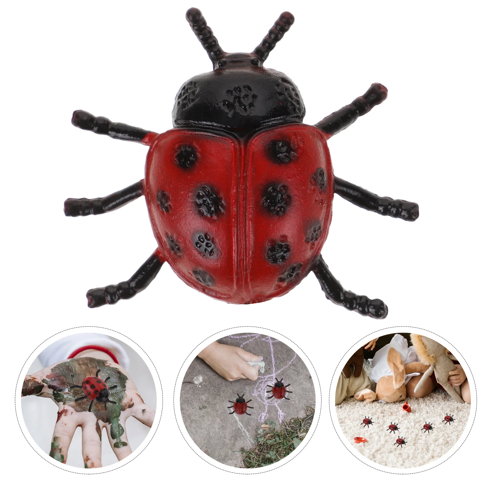 

30 Pcs Pvc Simulation Ladybug Realistic Ladybugs Bulk Toys Photo Props Static Models Lifelike Mini Tricky