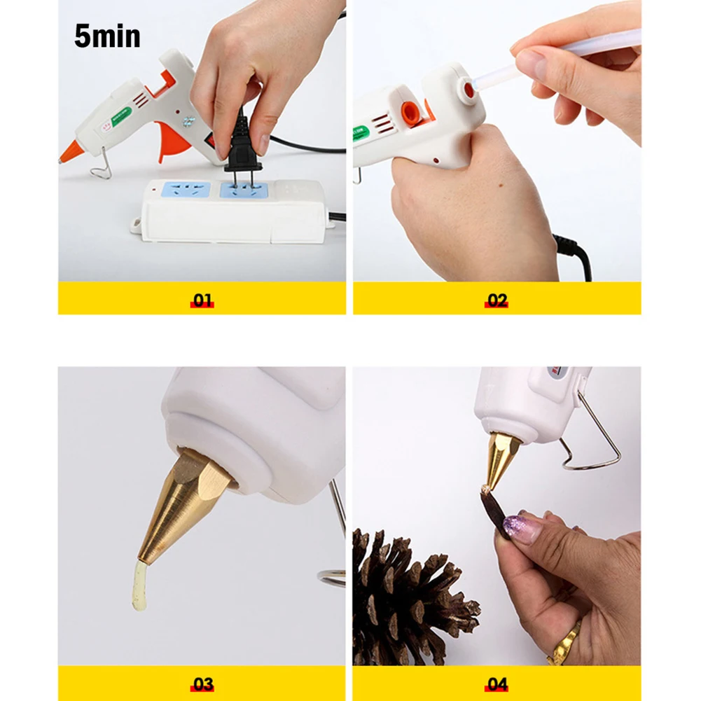 Glittery Colored Hot Melt Glue Collection Includes 50 Pcs Suitable for Various Applications Dimensions 7x100mm