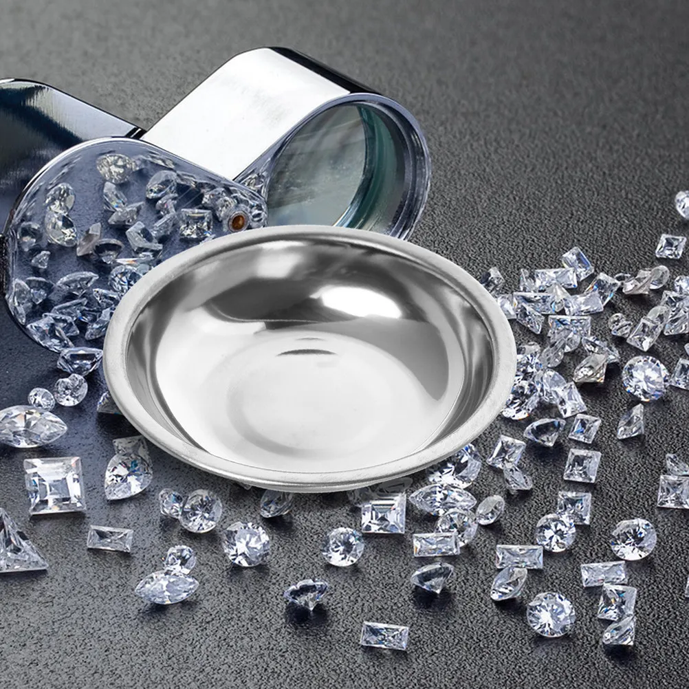 

Jewelry Scale Tray Stainless Steel Weighing Pan for Digital Scale Accurate Small Item Measurement Rhinestones Pans Store Weight