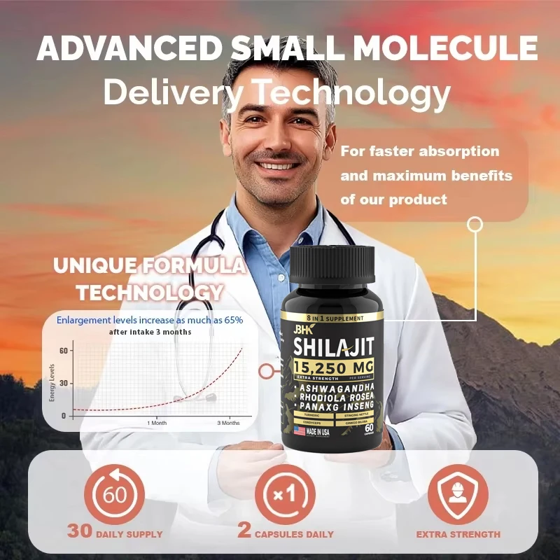 

Men's Health Strength Pills, Male Enhancing Supplement with Shilajit & Ashwagandha, Stamina & Energy Capsules