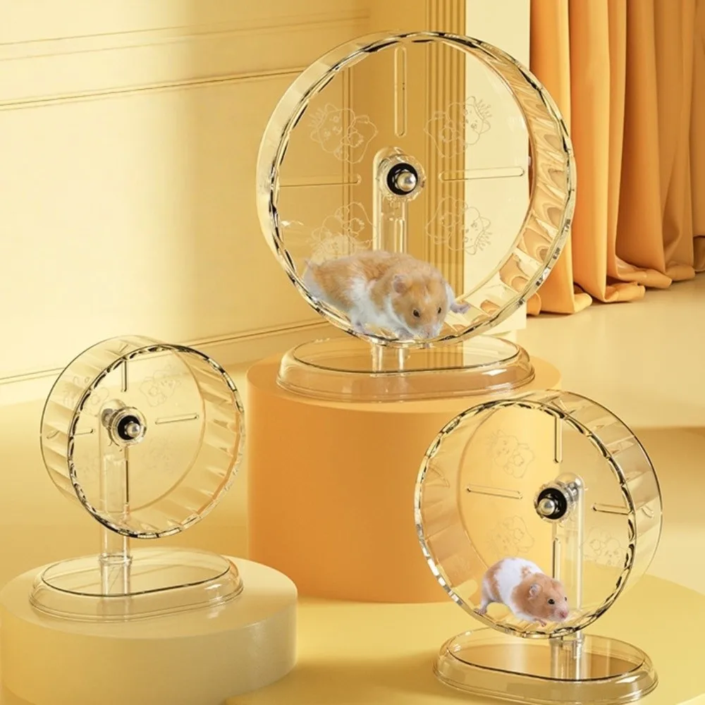 

Silent Bracket Hamster Running Wheel High-quality Stand Clear Golden Hamster Exercise Wheel Toy Roller Rotatory