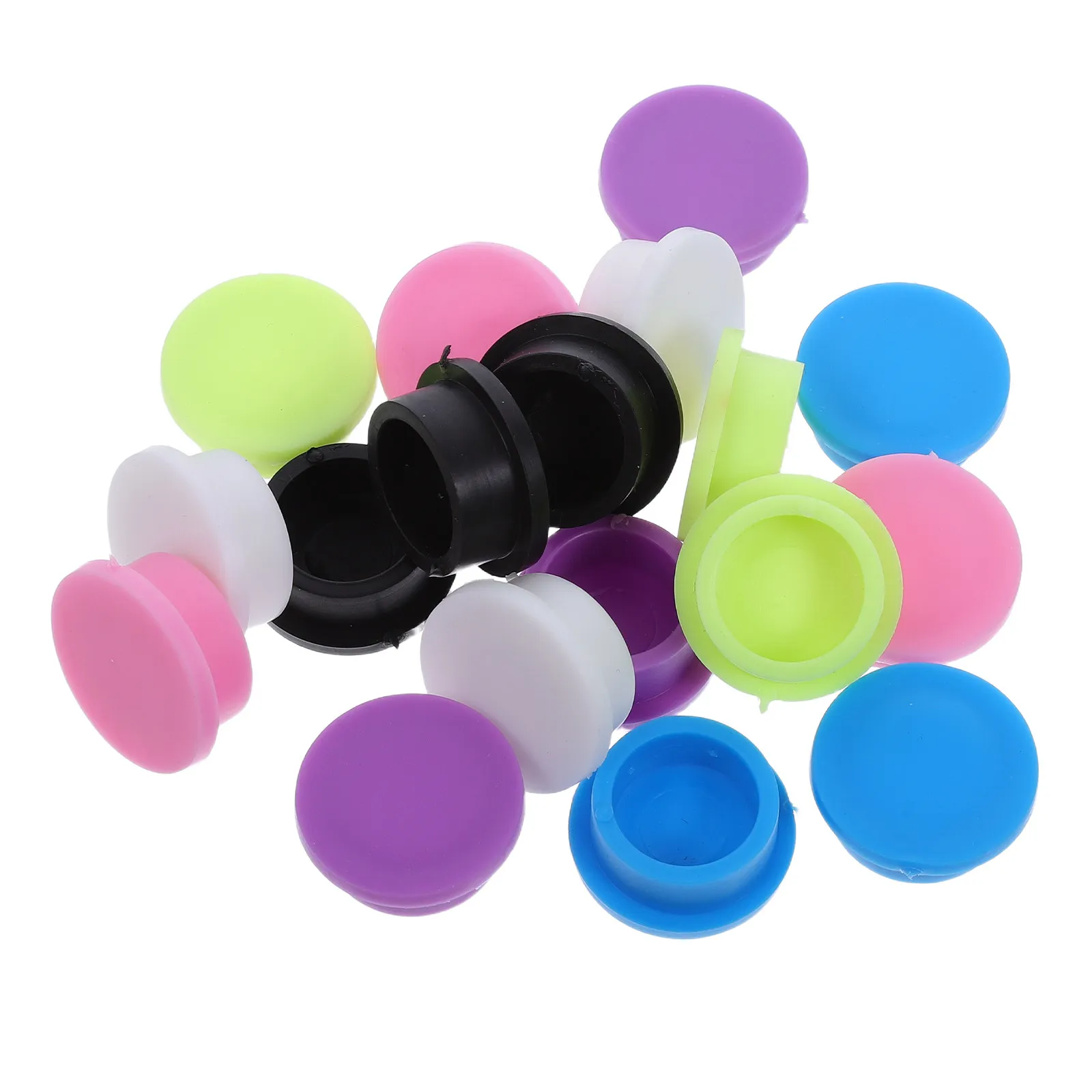 18Pcs Insulin Vial Caps Silicone Leak Proof Replacement Lid Covers Snug Resistant Glass Vial Protective Covers Pharmacy