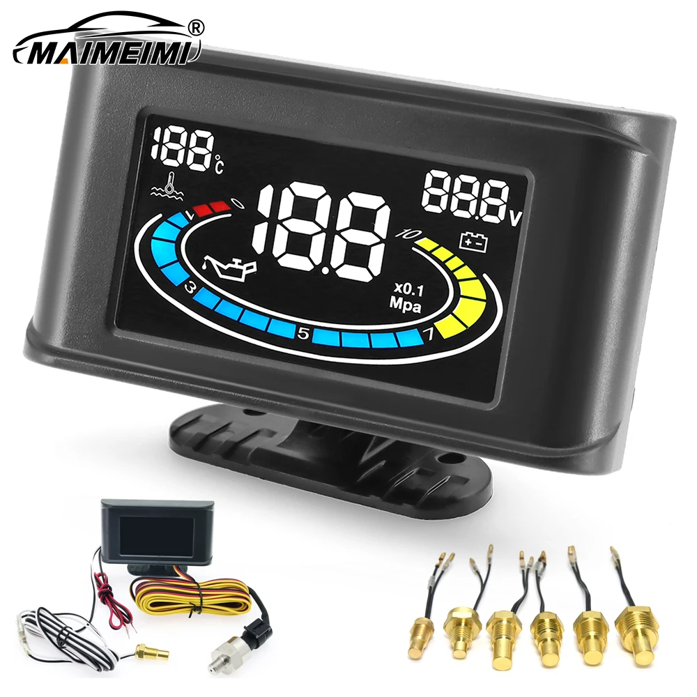 

3 IN 1 & 2 IN 1 Universal LCD Digital Truck Car Oil Pressure Voltage Water Temperature Combination Table (Optional) 12V/24V