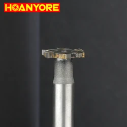 Welded YG8 Alloy T-Slot Milling Cutter Tungsten Steel Rough Inserted Straight Shank For Hardness Metal Keyway Endmills Tool