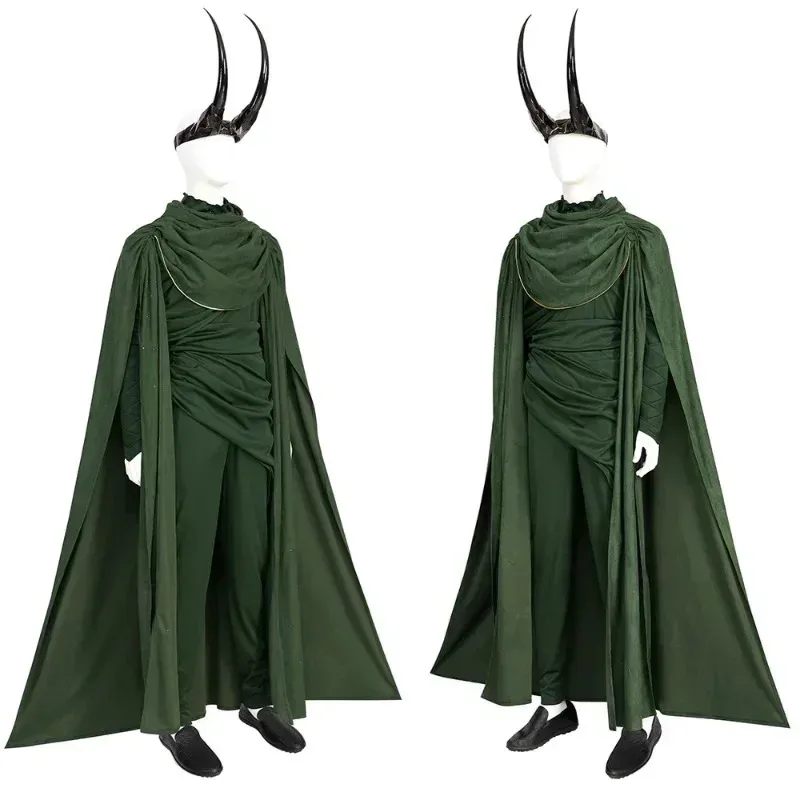 

Маскировочный костюм для косплея, сезон 2, костюмы Локи Бога, топ, брюки, плащ, полный комплект, костюм на Хэллоуин Comic Con, индивидуальный размер