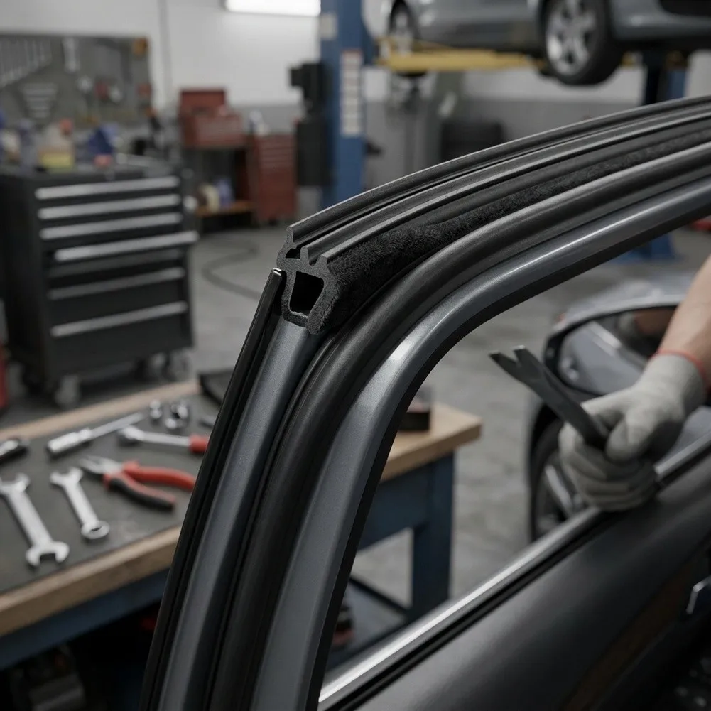 Front Door Seal Window Channel Gasket For Car Door Window Repair Wear-resistant Plastic Non-deformation Design