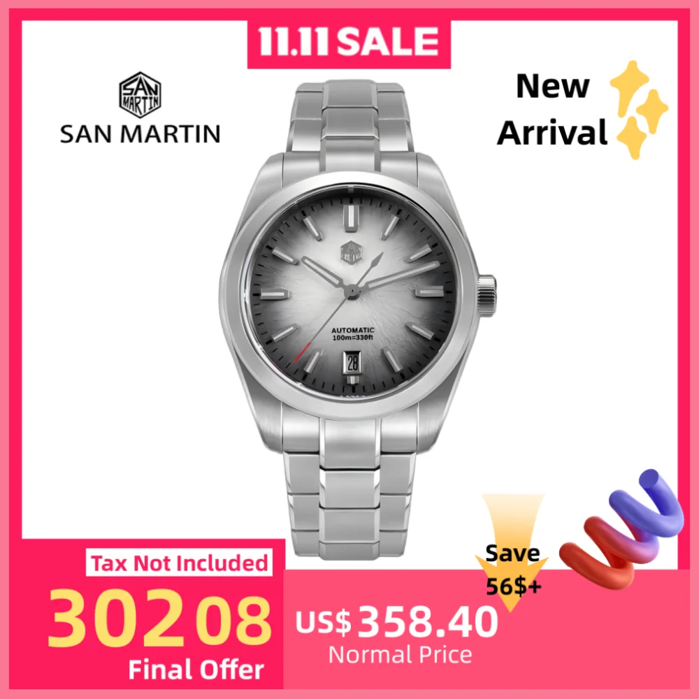 

San Martin Original GADA 36/39/42mm JianZhan Dial Men Watch Miyota 9015 Self-Wind BGW-X1 10Bar Sapphire Reloj SN0144GS/X/L-3/4