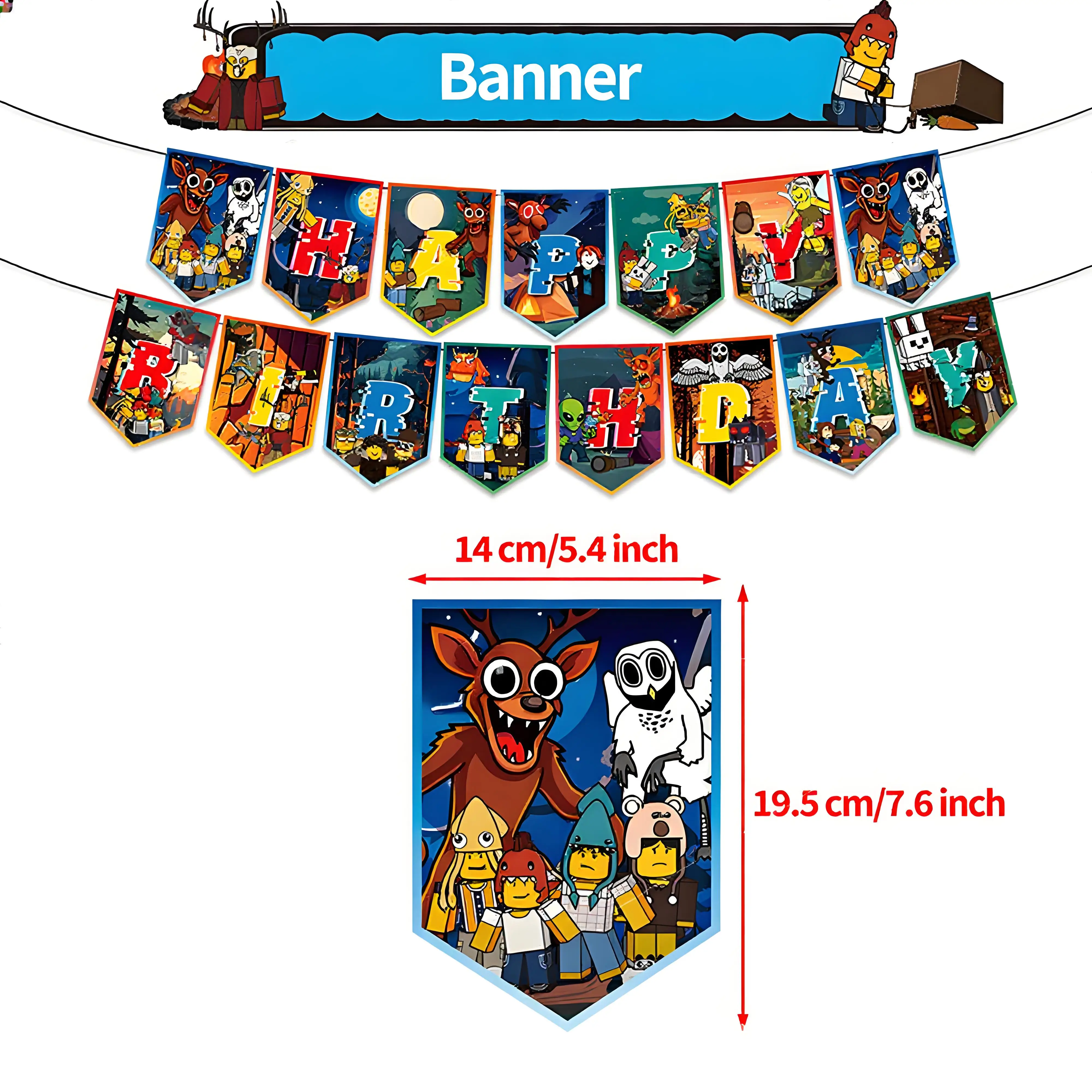 99 Nights In Forest Theme Birthday Party Decoration Set, Banner Balloons Cake Toppers, Kids Birthday Setup Holiday Gift