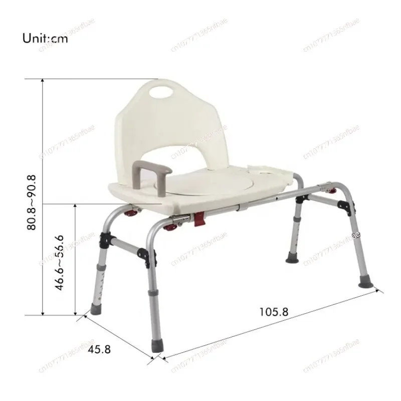 New Aluminum Sliding Bath Transfer Bench Assistive Bath Safety Transfer Bench Height Adjustable Transfer Bench For Seniors