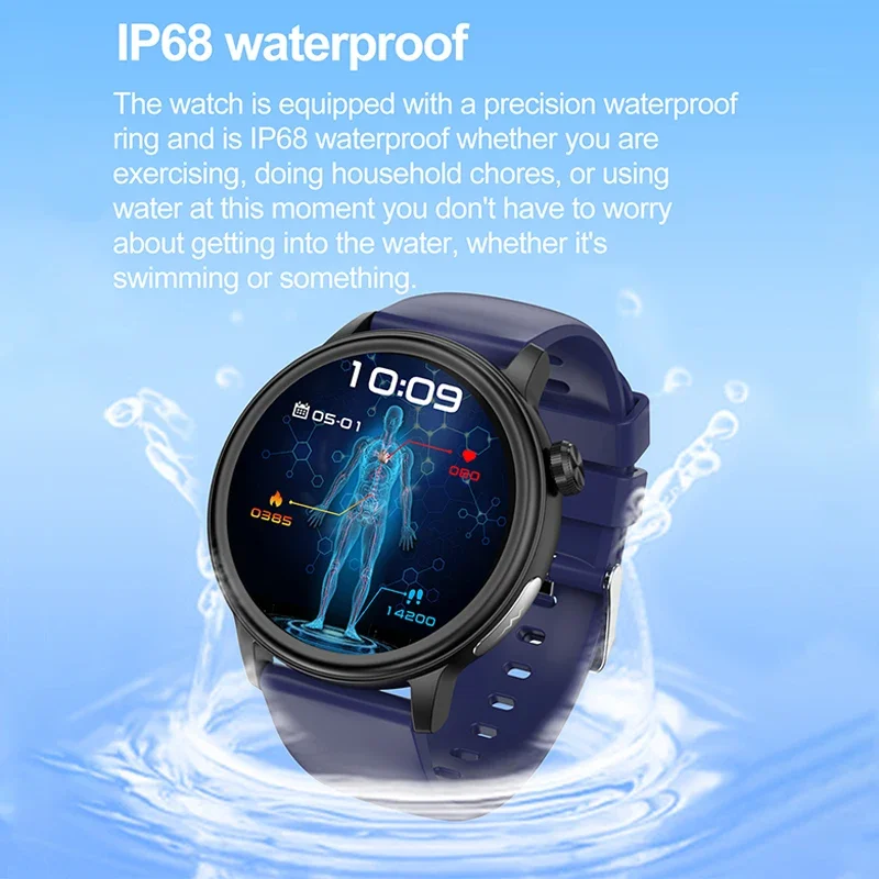 2024 New Medical Grade Blood Sugar Health Smart Watch Women ECG + PPG Blood Pressure Temperature Monitoring Bluetooth Call Watch