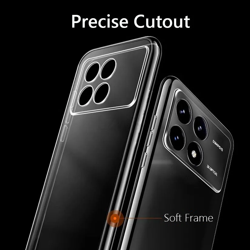 For Poco X6 Pro Case Slim Soft TPU Transaprent Clear Phone Case On For Xiaomi Poco X6 Pro PocoX6 Pro 5G Cover