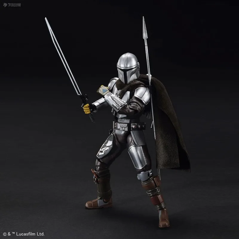 BANDAI Original STAR WARS Series Mandalorian (Bestka Armor) Silberbeschichtetes Ver-Kunststoff-Montagemodell