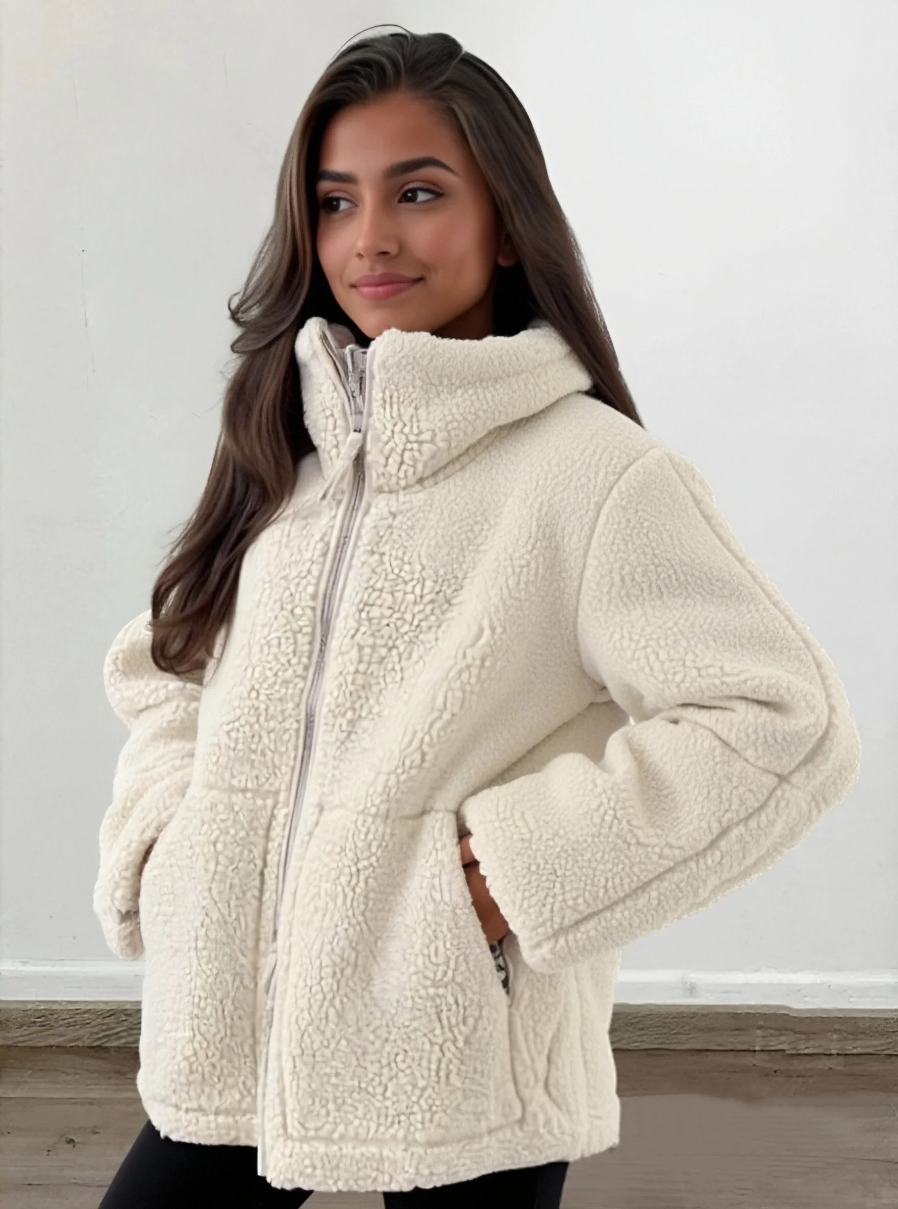 

Женское флисовое пальто, зимняя теплая утепленная плюшевая куртка, флисовые куртки с воротником-стойкой, теплое пальто, верхняя одежда