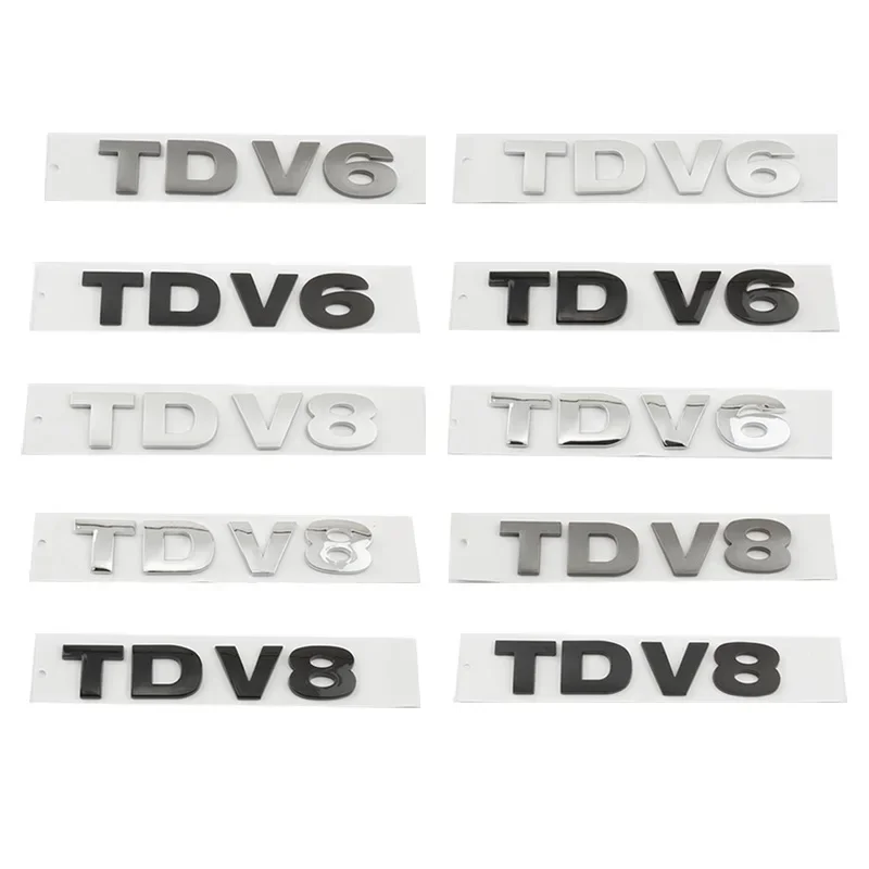 Car 3D ABS TDV6 TDV8 Trunk Fender Logo Badge Emblem Decals Sticker For Land Rover Range Rover Sport HSE Discovery Accessories