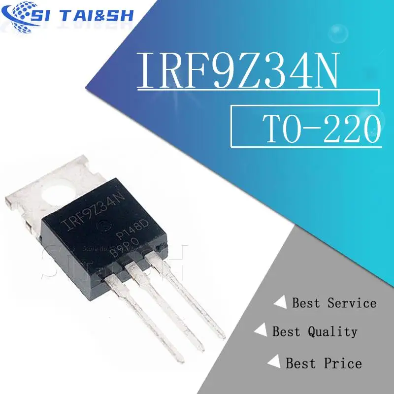 10pcs/lot IRF9Z34N IRF9Z34 IRF9Z34NPBF MOSFET MOSFT PCh -55V -17A 100mOhm 23.3nC TO-220 new original