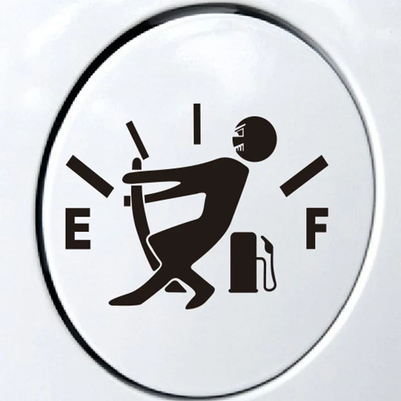 

Funny Car Stickers High Gas Consumption Decal Fuel Gage Empty Stickers Waterproof Auto Tank Stickers Car Accessories 12*9.5cm