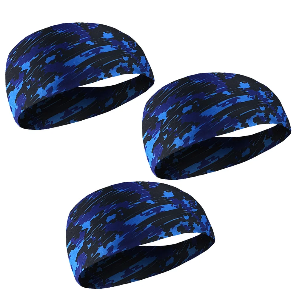 

3pcs Elastic Headbands for Men Women Sports Headwear Sweatbands Sports Hairband Yoga Gym Fitness Anti Sweat Band