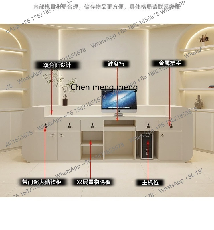 بار صالون التجميل، مركز صحي بسيط وحديث لصفحة الخروج، مكتب الاستقبال