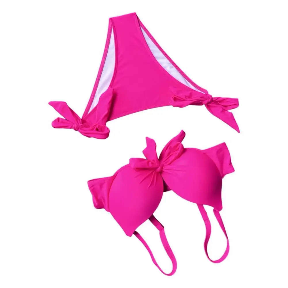 Tankini bez pleców 2025, seksowny strój kąpielowy na ramiączkach, stylowy damski zestaw bikini z wyściełanymi miseczkami, strój kąpielowy z wysokim stanem, jednolity kolor na lato.