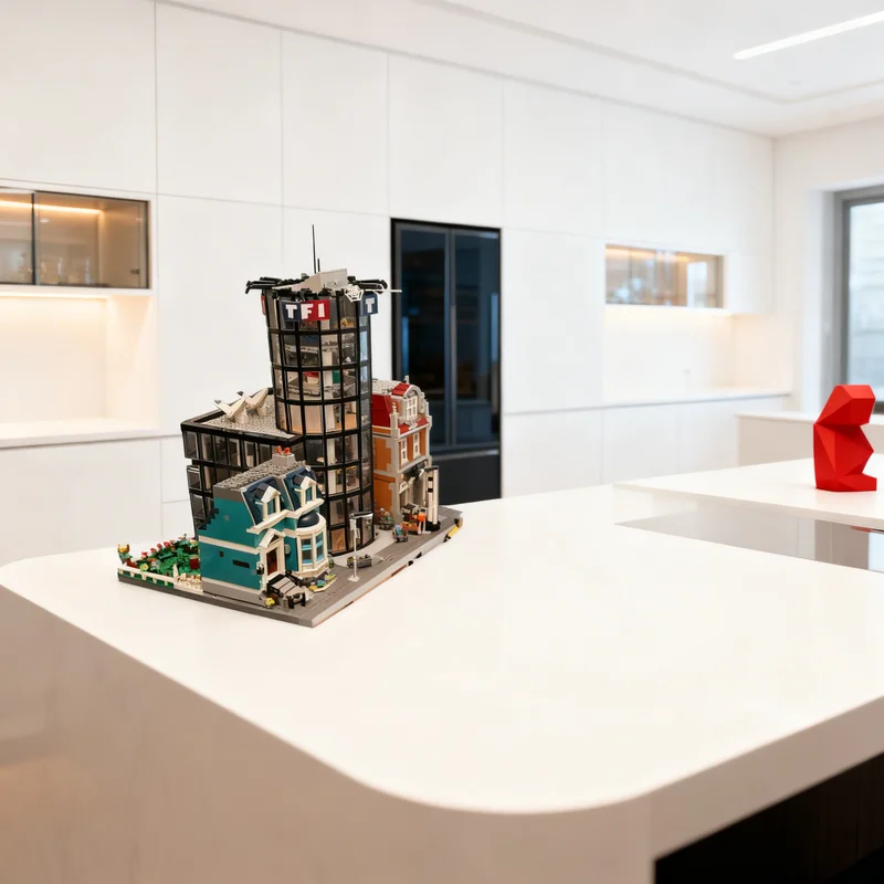 

3723 детали MOC Tour TF1 TV Tower Cylinder Modular Streetscape Model Building Blocks Creative Gift DIY Display Decor Adult Premium