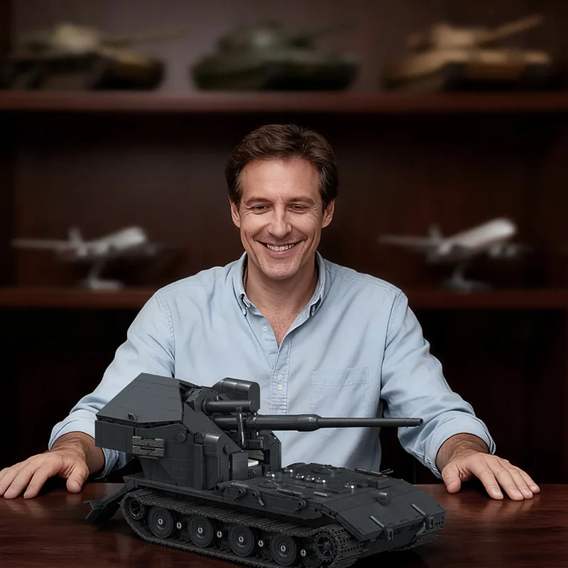 

IN STOCK 1:28 Ww2 Military E100WT Transport Vehicle Building Blocks Model Tank Bricks Assembling Kids Toys Christmas Gift Set