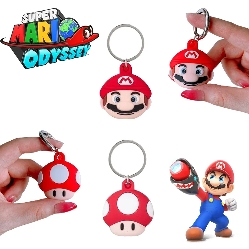 Super Mario Cartoon Silicone Cover for Airtag Anti Lost Portable Keychain Protective Accessories Locator Tracker Case for Kids