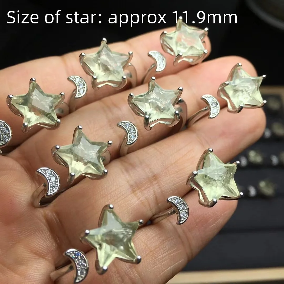 

1 Pc Fengbaowu Natural Libyan Gold Tektite Meteorite Ring Star Resizable 925 Sterling Silver Reiki Healing Stone Jewelry Gift