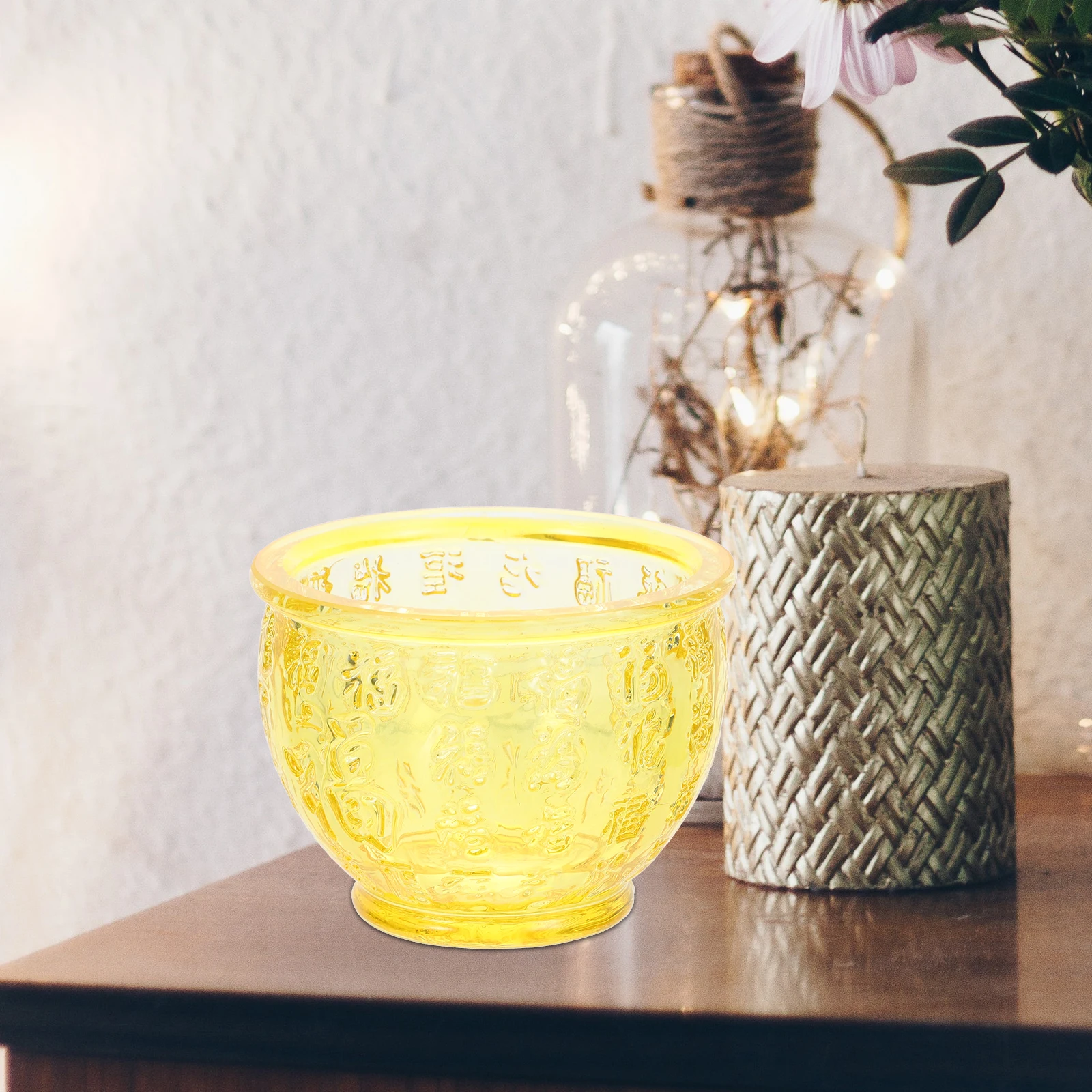 

Crystal Cornucopia Decorative Large Size White Wealth Basin Decorative Bowls Office Treasure Basin