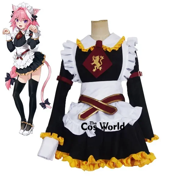 FGO Fate Grand Order Astolfo Asutorufo Maid Apron Dress Uniform Outfit Games Anime Customize Cosplay Costumes