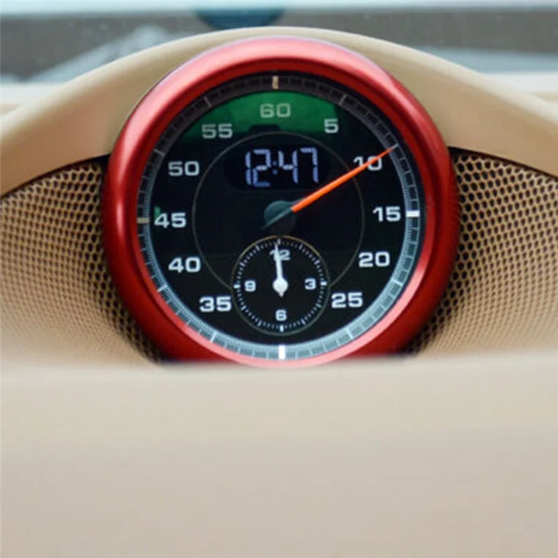 나침반 링 시계 스톱워치 트림 링, 포르쉐 파나메라 911 카이엔 마칸용 자동차 액세서리, 레드