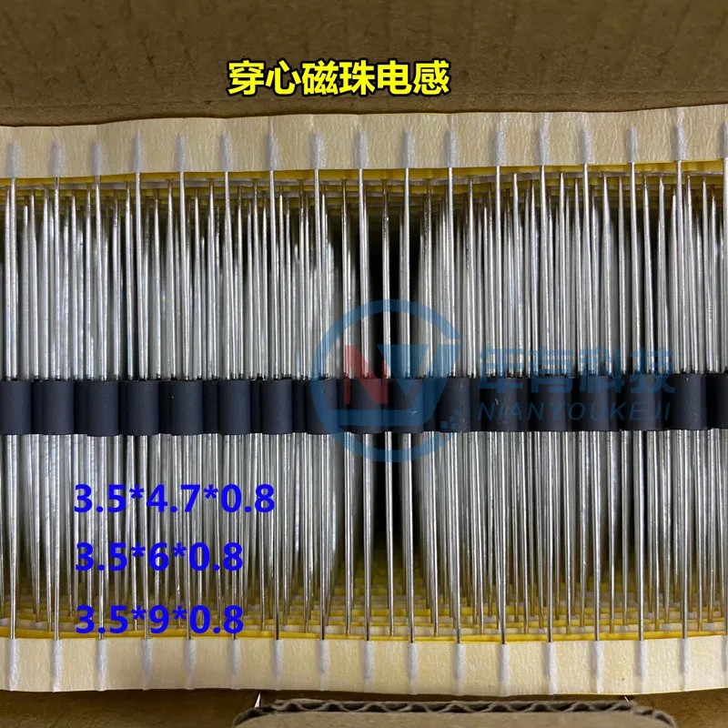 New100pcs hohl magnetisch rh3.5 * 6*0,8mm 3.5*9*0,8 6/9mm Wulst induktor 6 Loch 2,5 t 3t Ferrit Anti-Interferenz 3.5*4.7*0,8