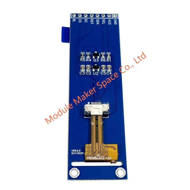 2.25 Inch TFT LCD Display ST7789 SPI Interface 76x284 Resolution Color Screen Module - Industrial Narrow Bar Screen