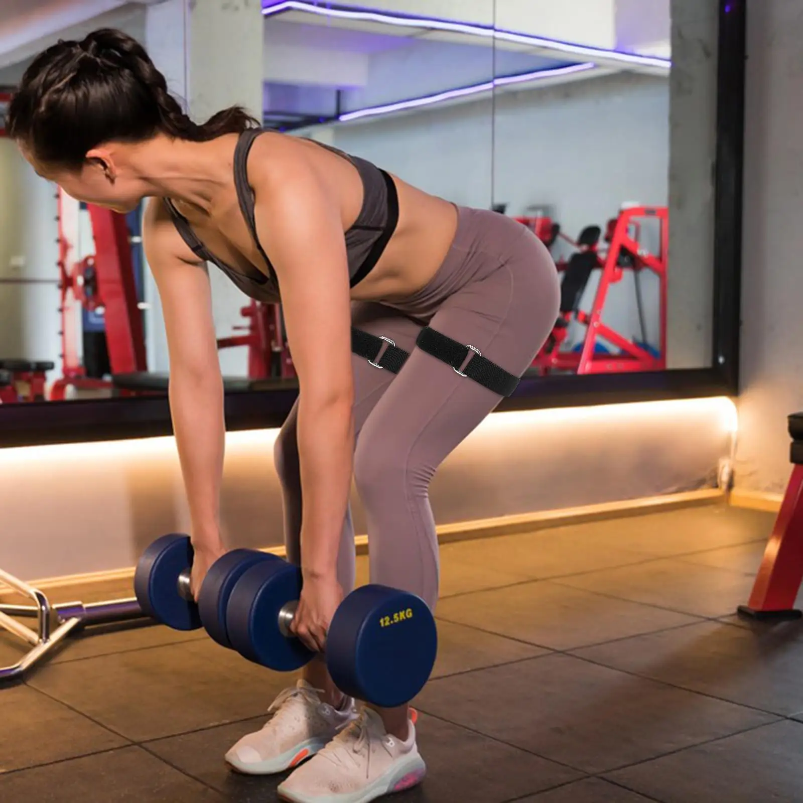 Ceinture d'entraînement des cuisses, bande de résistance de Fitness, bandes élastiques d'entraînement pour le travail des jambes de gymnastique