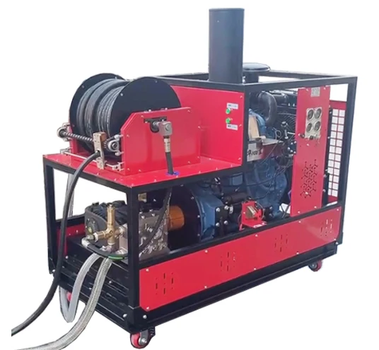 New Diesel 4300Psi 80L Flow Rate Sewer Drain Cleaner Water Jet Blaster Pressure Washer 1000mm Pipeline Clean Machine Pump